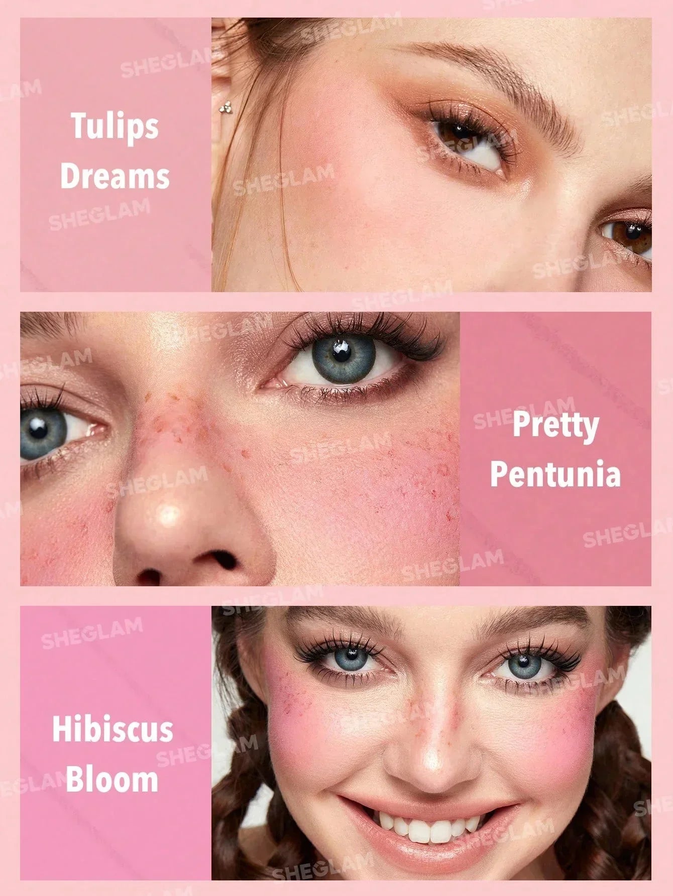 SHEGLAM Floral Flush Blush Palette-Blushing Bouquet (PINK) 100% orignal