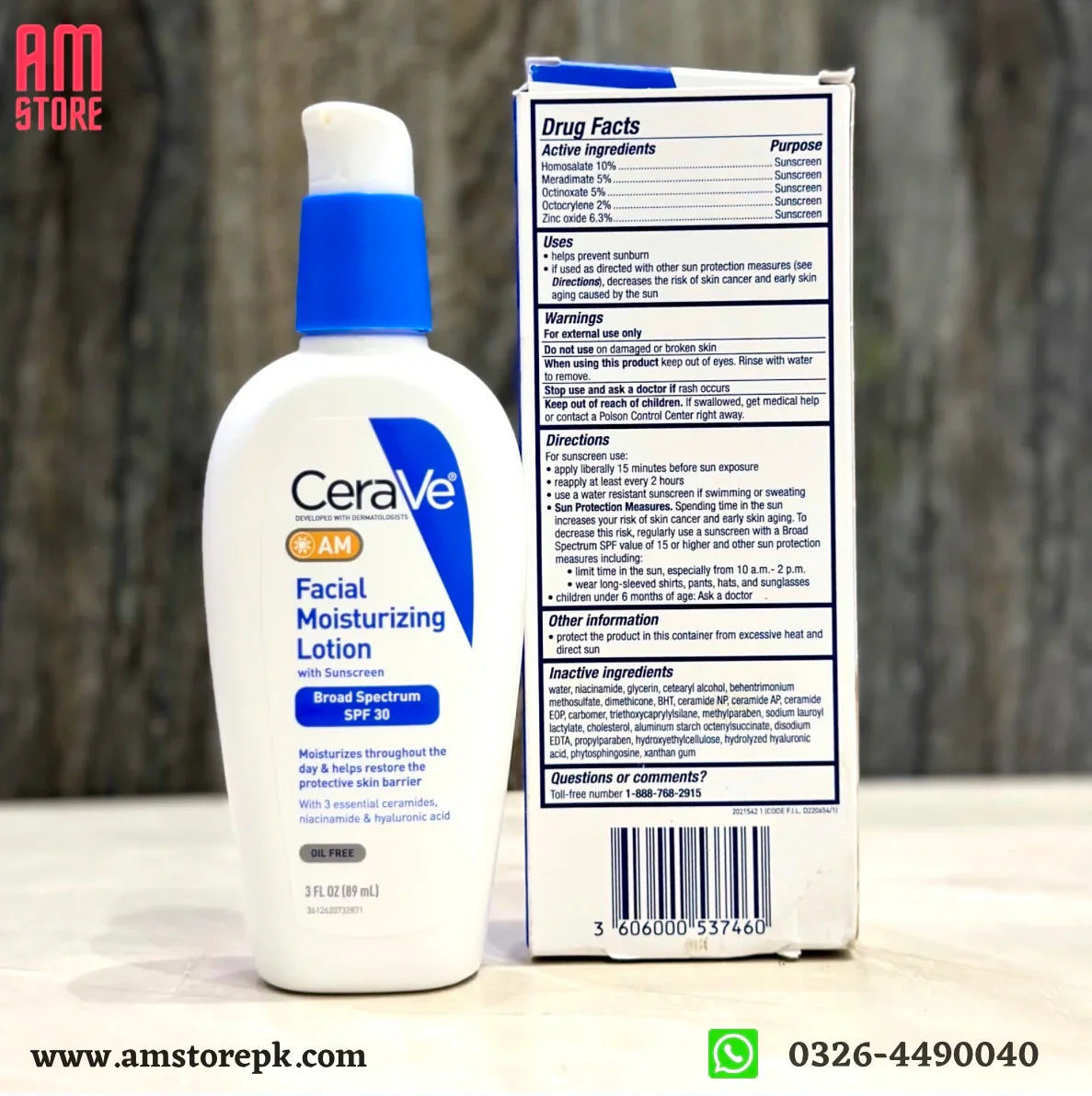 CERAVE AM OIL FREE FACIAL MOISTURIZING LOTION SPF 30 (89ML)