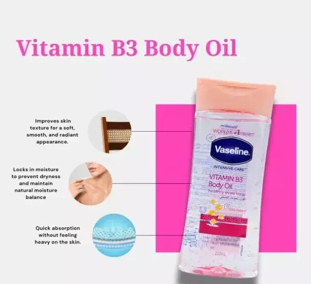 Vaseline Intensive Care Vitamin B3 Body Oil Healthy Even Tone 100 ml