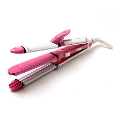 Hair Straightener and Curler, 3-in-1 Ceramic Hair Curling Iron &amp; Hair Straighteners &amp; Crimper Hair Styler Tools Flat Iron with Worldwide Dual Voltage 100~240V