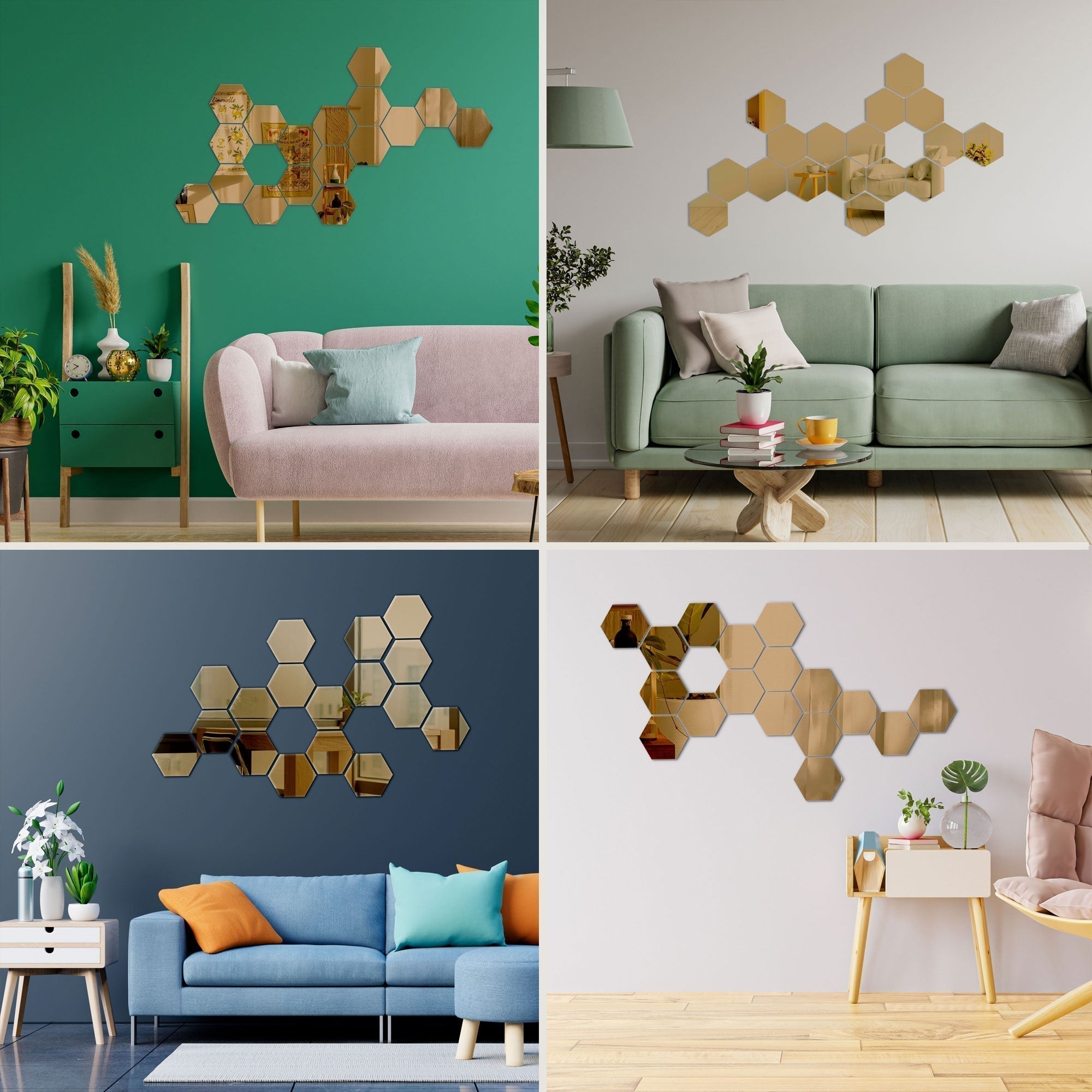 Hex Mirrors: Free Delivery!
